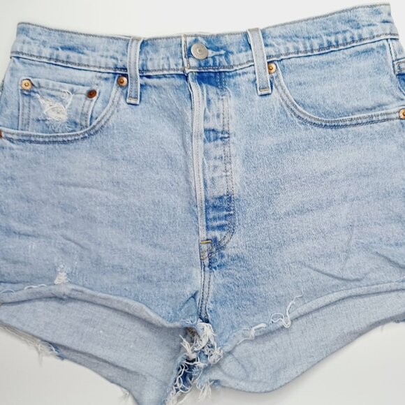 Levis 501 High Rise Shorts - Picture 1 of 3